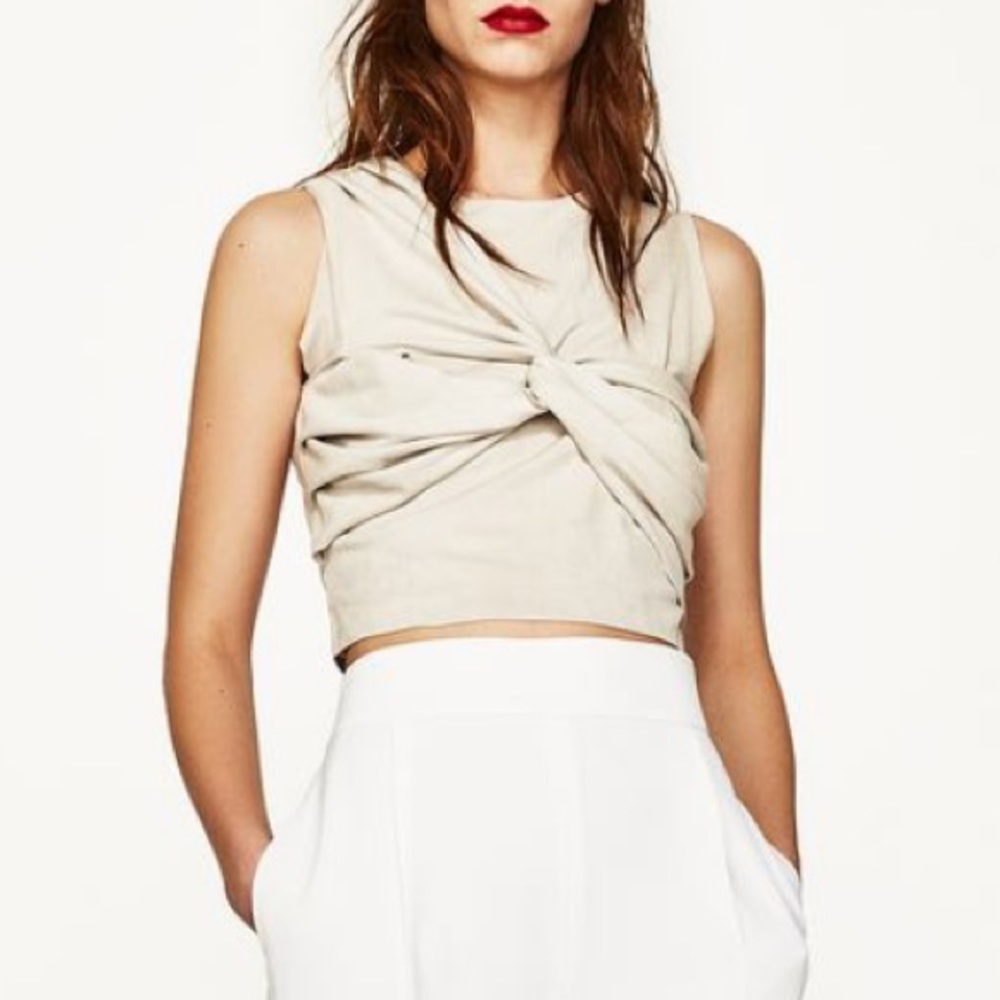 Suede Crop Top
